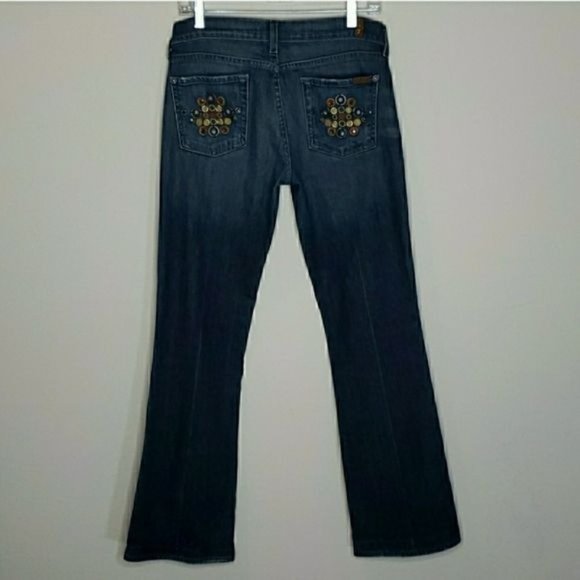 7 for all Mankind | Medallion pocket bootcut jeans size 29 - Picture 7 of 9